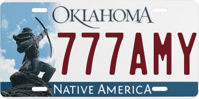 OK license plate 777AMY