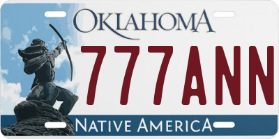 OK license plate 777ANN