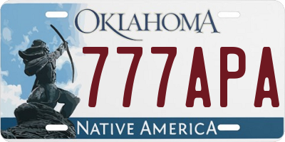 OK license plate 777APA