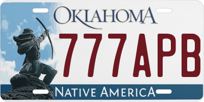 OK license plate 777APB