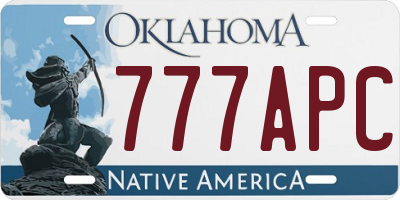 OK license plate 777APC