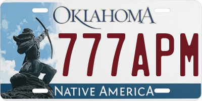 OK license plate 777APM