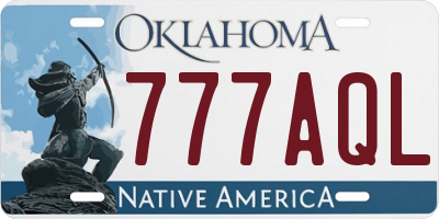 OK license plate 777AQL