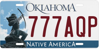 OK license plate 777AQP