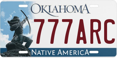 OK license plate 777ARC