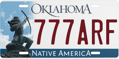 OK license plate 777ARF