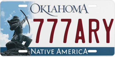 OK license plate 777ARY