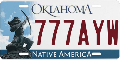 OK license plate 777AYW