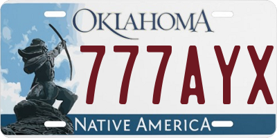 OK license plate 777AYX