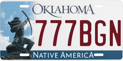 OK license plate 777BGN