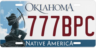 OK license plate 777BPC