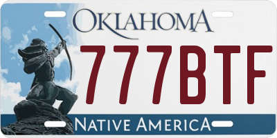 OK license plate 777BTF