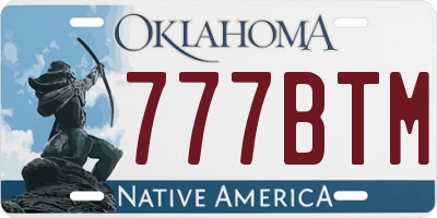 OK license plate 777BTM