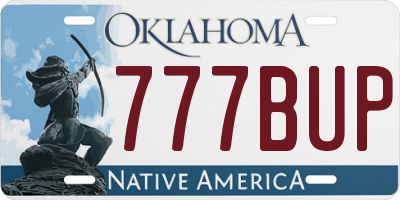 OK license plate 777BUP