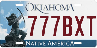 OK license plate 777BXT