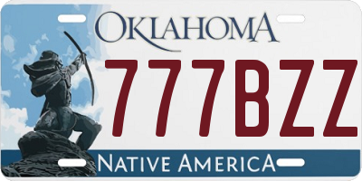 OK license plate 777BZZ