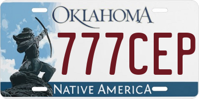 OK license plate 777CEP