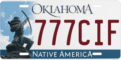 OK license plate 777CIF