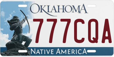 OK license plate 777CQA
