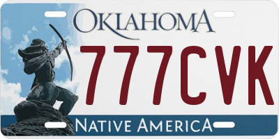 OK license plate 777CVK