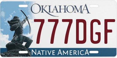 OK license plate 777DGF