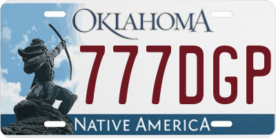 OK license plate 777DGP