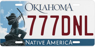 OK license plate 777DNL