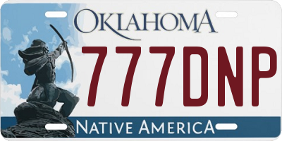 OK license plate 777DNP