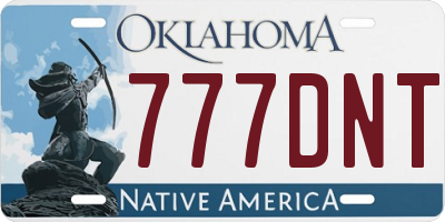 OK license plate 777DNT