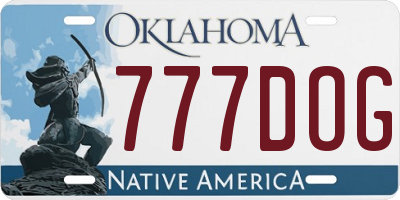 OK license plate 777DOG