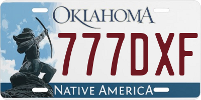 OK license plate 777DXF