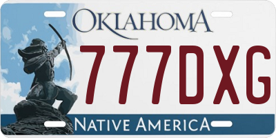 OK license plate 777DXG