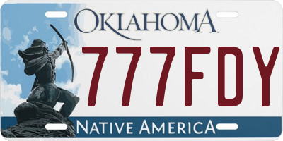 OK license plate 777FDY