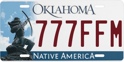 OK license plate 777FFM