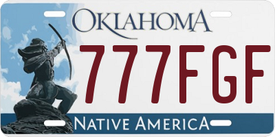 OK license plate 777FGF
