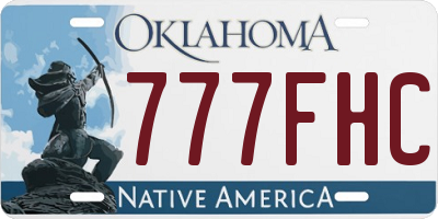 OK license plate 777FHC