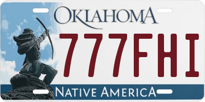 OK license plate 777FHI