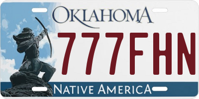 OK license plate 777FHN