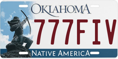 OK license plate 777FIV