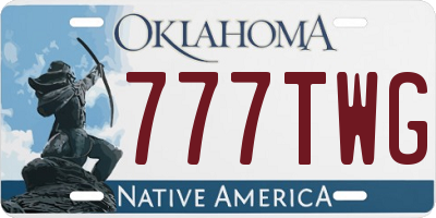OK license plate 777TWG
