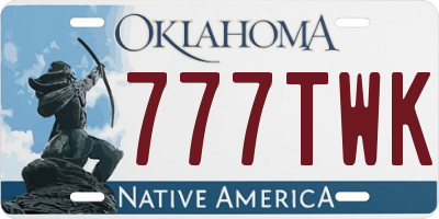 OK license plate 777TWK
