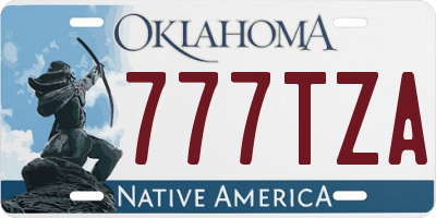 OK license plate 777TZA