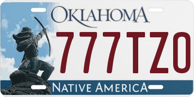 OK license plate 777TZO