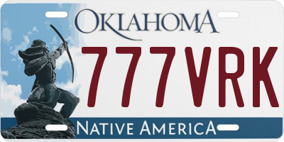 OK license plate 777VRK