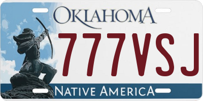 OK license plate 777VSJ