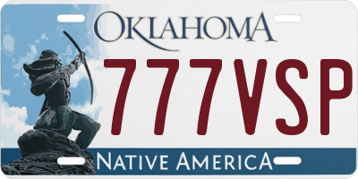 OK license plate 777VSP