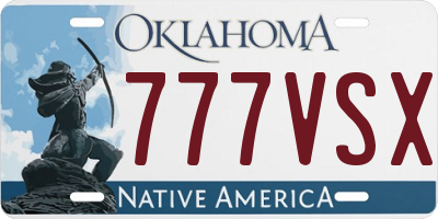 OK license plate 777VSX