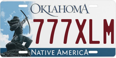 OK license plate 777XLM