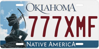 OK license plate 777XMF