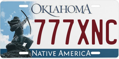 OK license plate 777XNC